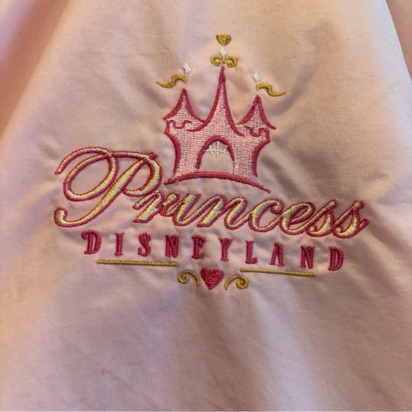 Disneyland Resort Women Jacket XL Pink Lined Parka Hooded Princess Embroidery - Picture 2 of 16